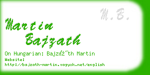 martin bajzath business card